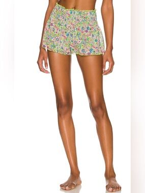 Lovers + Friends FLUTTER AWAY SHORT in Lime Hippy Floral Size Small